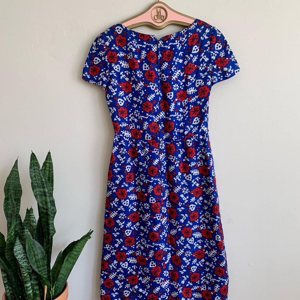 VTG Adele Simpson 1960’s Floral Midi Sheath Dress - Picture 7 of 10